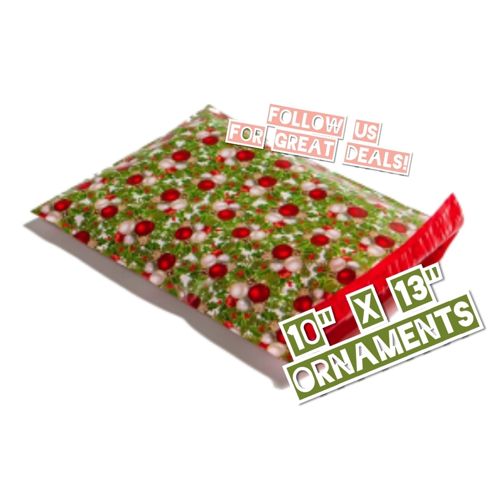 100 Ornaments 10" x 13" Poly Mailers - Picture 1 of 1